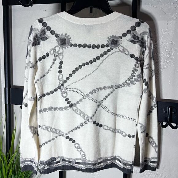 Talbots Merino Wool jewel print sweater size small petite - Picture 9 of 16